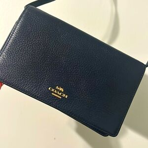 Coach Leather Shoulder Wallet Bag